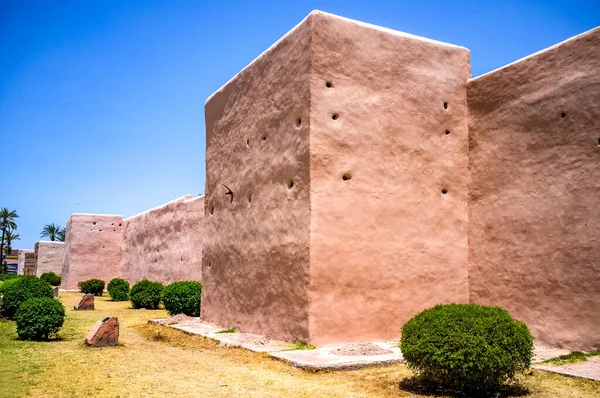 マラケシュ モロッコ 北アフリカの旧市街の壁 — ストック写真