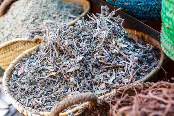 Сушеные Травы Базаре Марракеше Морроко Северная Африка — стоковое фото
