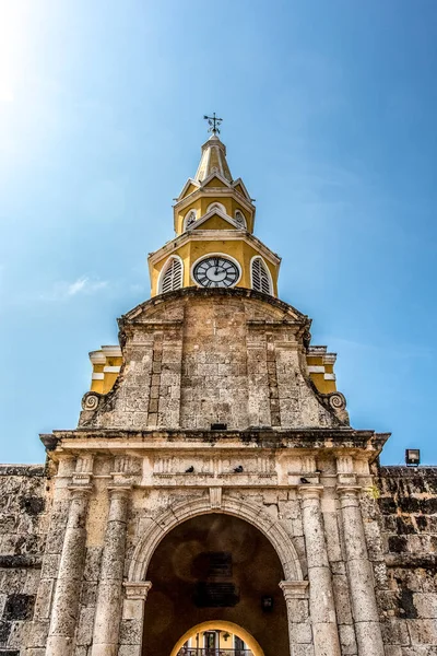 Clock Tower Monument Monumento Torre Del Reloj Cartagena Indias Colombia — Stock Photo, Image