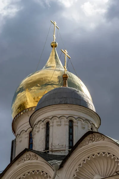 Cúpula Dorada Iglesia Ortodoxa Rusa Kremlin Moscú Rusia —  Fotos de Stock