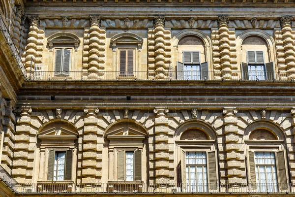 Exterior Del Palacio Pitti Florencia Toscana Italia Europa —  Fotos de Stock