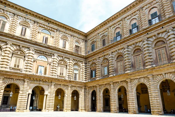 Exterior Del Palacio Pitti Florencia Toscana Italia Europa — Foto de Stock