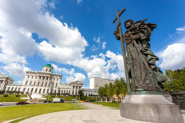 Monumento Vladimir Grande Statua Mosca Russia — Foto Stock