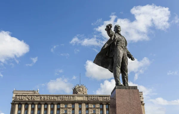 Statua Lenin Sulla Moskovskaya Ploshchad Piazza Mosca San Pietroburgo Russia — Foto Stock