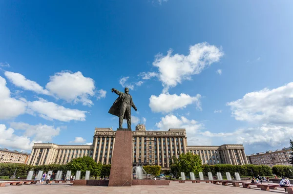 Standbeeld Van Lenin Het Moskovskaja Plosjtsjad Moskouplein Sint Petersburg Rusland — Stockfoto