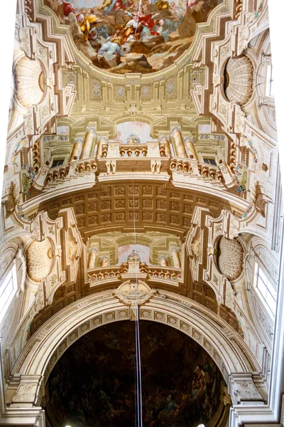 Reich Verzierte Decke Und Innenraum Der Kirche Santa Maria Del — Stockfoto