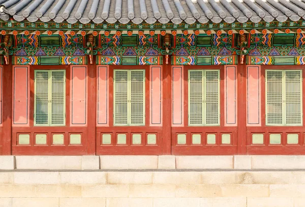 Extérieur Coloré Pavillon Dans Parc Palais Changdeokgung Séoul Corée Sud — Photo