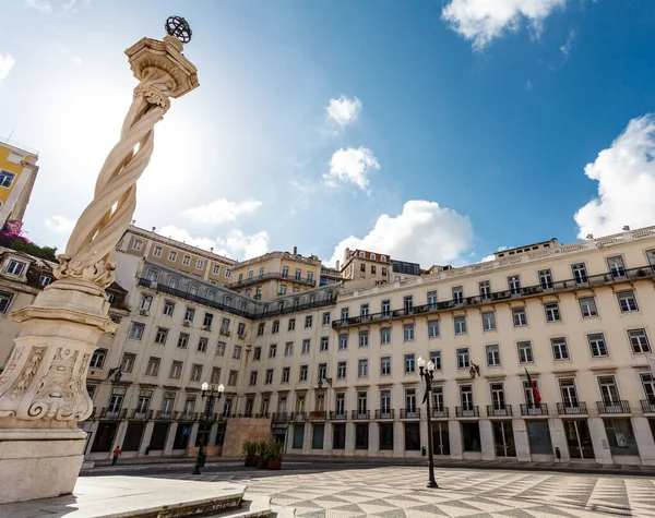 Monument Gebouwen Het Plein Van Het Stadhuis Praca Municipio Lissabon — Stockfoto