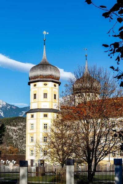 Esterno Dell Abbazia Stams Stams Tirolo Austria Europa — Foto Stock