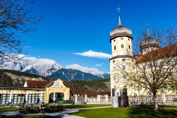 Exterior Stams Abbey Stams Tirol Austria Europa —  Fotos de Stock