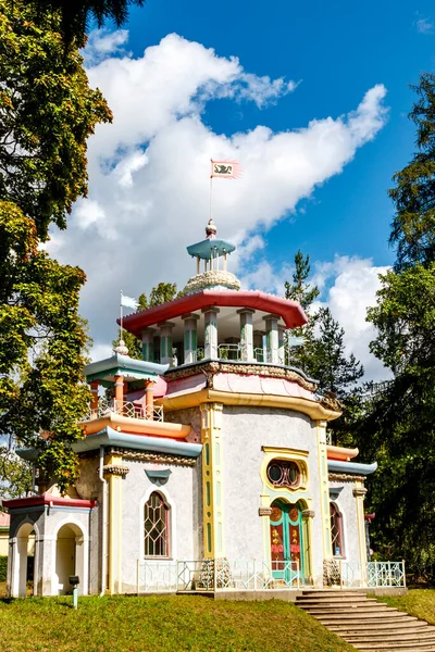 Pabellón Asiático Parque Del Palacio Catalina Pushkin San Petersburgo Rusia —  Fotos de Stock