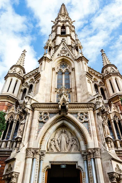 stock image Exterior of church of Sant Francesc de Sales in Barcelona, Catalonia, Spain