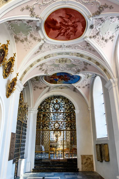 Riche Entrée Décorée Abbaye Stams Tyrol Autriche Europe — Photo