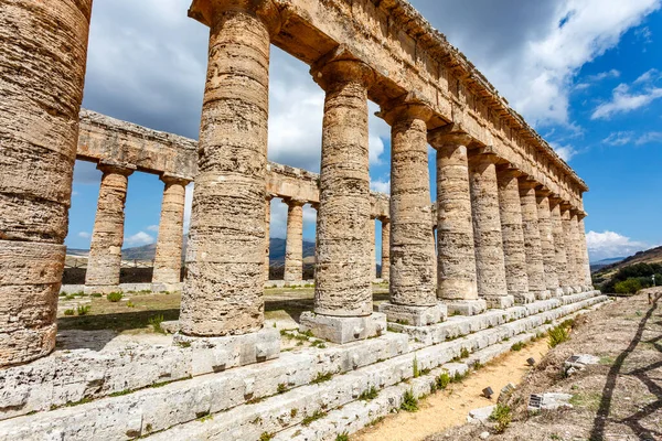 Templo Dórico Griego Segesta Sicilia Italia Europa — Foto de Stock