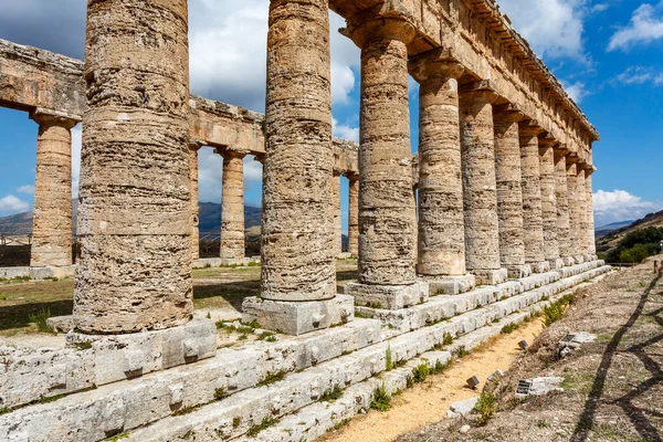 Templo Dórico Griego Segesta Sicilia Italia Europa — Foto de Stock