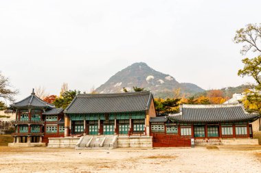 Seul, Güney Kore ve Asya 'daki Gyeongbokgung Sarayı' nın dışında.