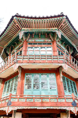 Seul, Güney Kore ve Asya 'daki Gyeongbokgung Sarayı' nın dışında.