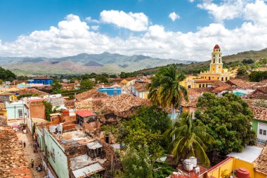 Panoramic view of the historical center of the Unesco Heritage Site Trinidad, Cuba, Caribbean clipart