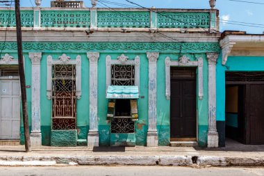 Old colorful colonial cafe in the center of Trinidad, Cuba, Caribbean