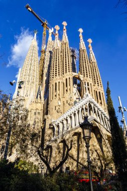 Sagrada Familia Kilisesi (Baslica de la Sagrada Familia) Barcelona, Katalonya, İspanya