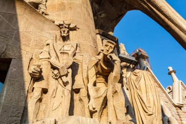 Sagrada Familia Kilisesi (Baslica de la Sagrada Familia) Barcelona, Katalonya, İspanya