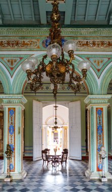 Rich decorated interior of a colonial mansion or city palace in Trinidad, Cuba, Caribbean