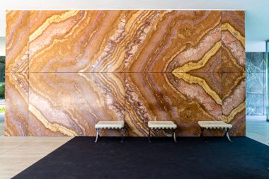 Exterior of the pavilion - Fundacion Mies van der Rohe - Barcelona, Catalonia, Spain, Europe