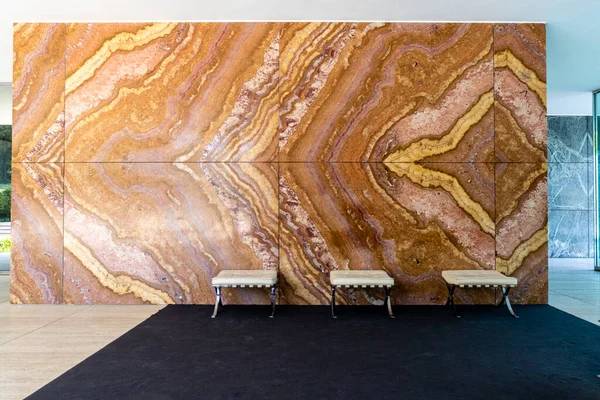 Exterior of the pavilion - Fundacion Mies van der Rohe - Barcelona, Catalonia, Spain, Europe