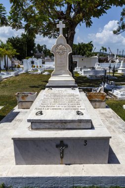 Grave of the family Bacardi at the Santa Ifigenia Cemetery in Santiago de Cuba, Cuba, Caribbean