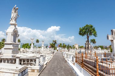 Rich decorated graves at the Santa Ifigenia Cemetery in Santiago de Cuba, Cuba, Caribbean