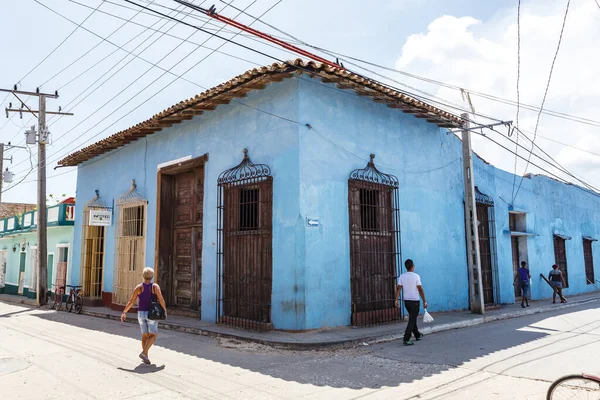 Старі Барвисті Колоніальні Будинки Центрі Тринідаду Куба Карибське Море — стокове фото