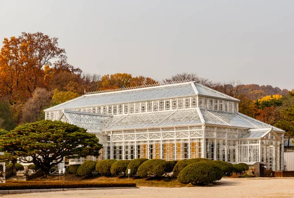 韩国首尔长江宫花园中的玻璃房子 — 图库照片
