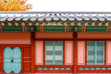 Seul, Güney Kore ve Asya 'daki Gyeongbokgung Sarayı' nın dışında.