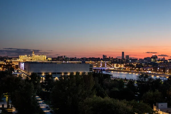 Вигляд Москви Ввечері Росія Європа — стокове фото