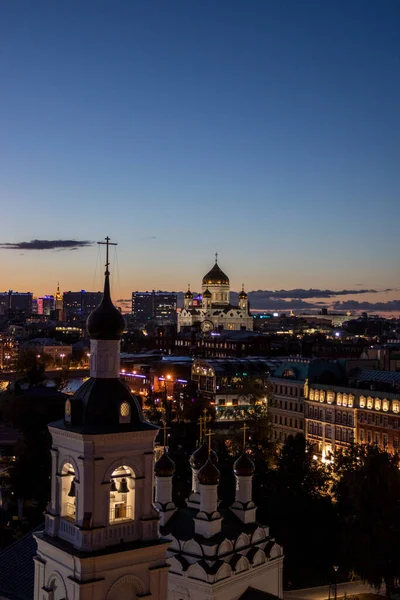 Вигляд Москви Ввечері Росія Європа — стокове фото