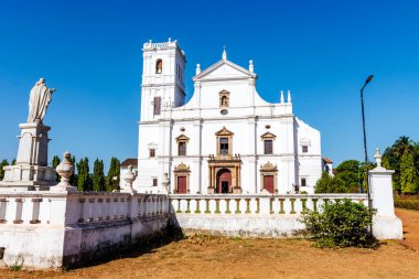 Goa Velha, Panjim, Goa, Hindistan, Asya 'daki Santa Catarina Katedrali' nin dışı.