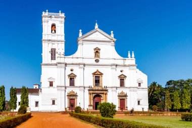 Goa Velha, Panjim, Goa, Hindistan, Asya 'daki Santa Catarina Katedrali' nin dışı.