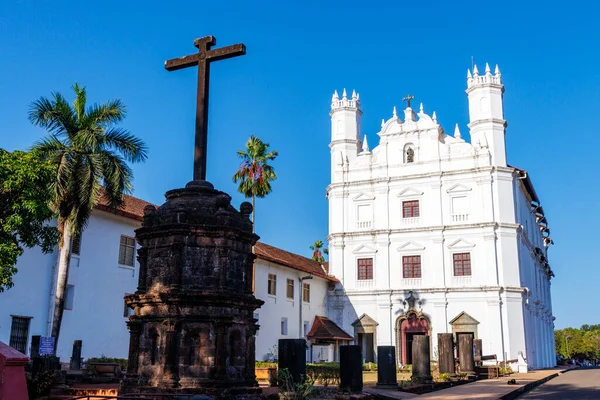 Facade Catholic Church Francis Assisi Goa Velha Goa India Asia — Stock Photo, Image