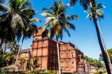 Eski Goa, Goa Velha, Goa, Hindistan, Asya 'daki Bom Jesus Bazilikası' nın dışı.