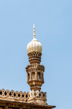 Kutub Shahi Mezarları 'nın İçi (3. Kral İbrahim Quli Kutub Şah' ın Mezarı), Haydarabad, Telangana, Hindistan, Asya