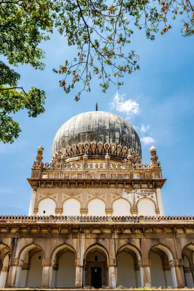 stock image Interior of the Qutub Shahi Tombs (Tomb of 3rd King Ibrahim Quli Qutb Shah), Hyderabad, Telangana, India, Asia