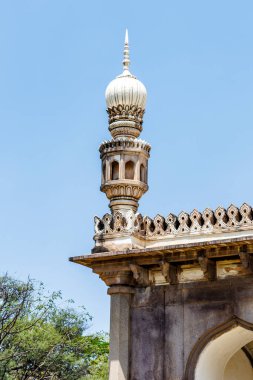 Kutub Shahi Mezarları 'nın (3. Kral İbrahim Quli Kutub Şah' ın Mezarı), Haydarabad, Telangana, Hindistan, Asya