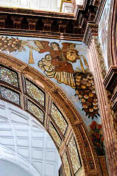 Innenraum Der Katholischen Kirche Franziskus Von Assisi Goa Velha Goa — Stockfoto