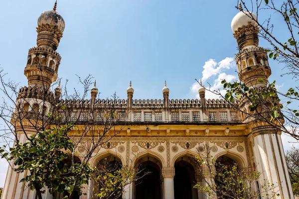 Εξωτερικά Του Μεγάλου Τζαμιού Τάφοι Κουτούμπ Σαχί Hyderabad Telangana Ινδία — Φωτογραφία Αρχείου