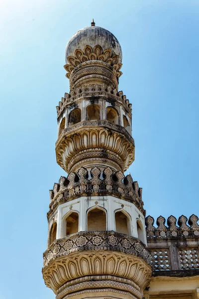Utanför Den Stora Moskén Qutub Shahi Gravar Hyderabad Telangana Indien — Stockfoto