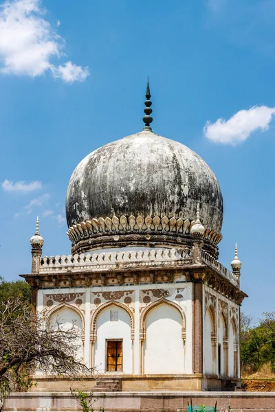 stock image Exterior of the Mausoleum of Taramati, Qutub Shahi Tombs, Hyderabad, Telangana, India, Asia