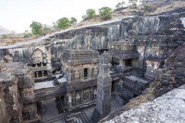 Kailasa Tapınağı, Ellora Mağaraları, Maharashtra, Hindistan, Asya