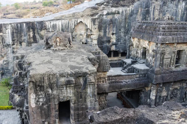 Widok Świątynię Kailasa Jaskinie Ellora Maharashtra Indie Azja — Zdjęcie stockowe