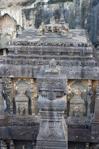 Visa Kailasa Tempel Ellora Grottor Maharashtra Indien Asien — Stockfoto