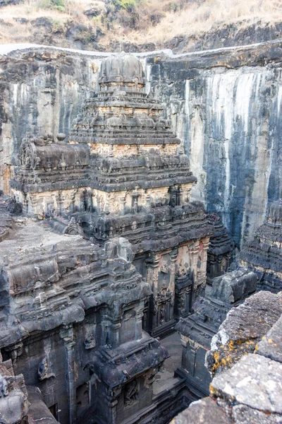 Lihat Kuil Kailasa Gua Ellora Maharashtra India Asia — Stok Foto